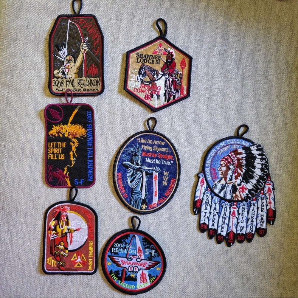 BSA Order of the Arrow Boy Scout 2008 Conclave C-5C + 6 Shawnee Lodge patches